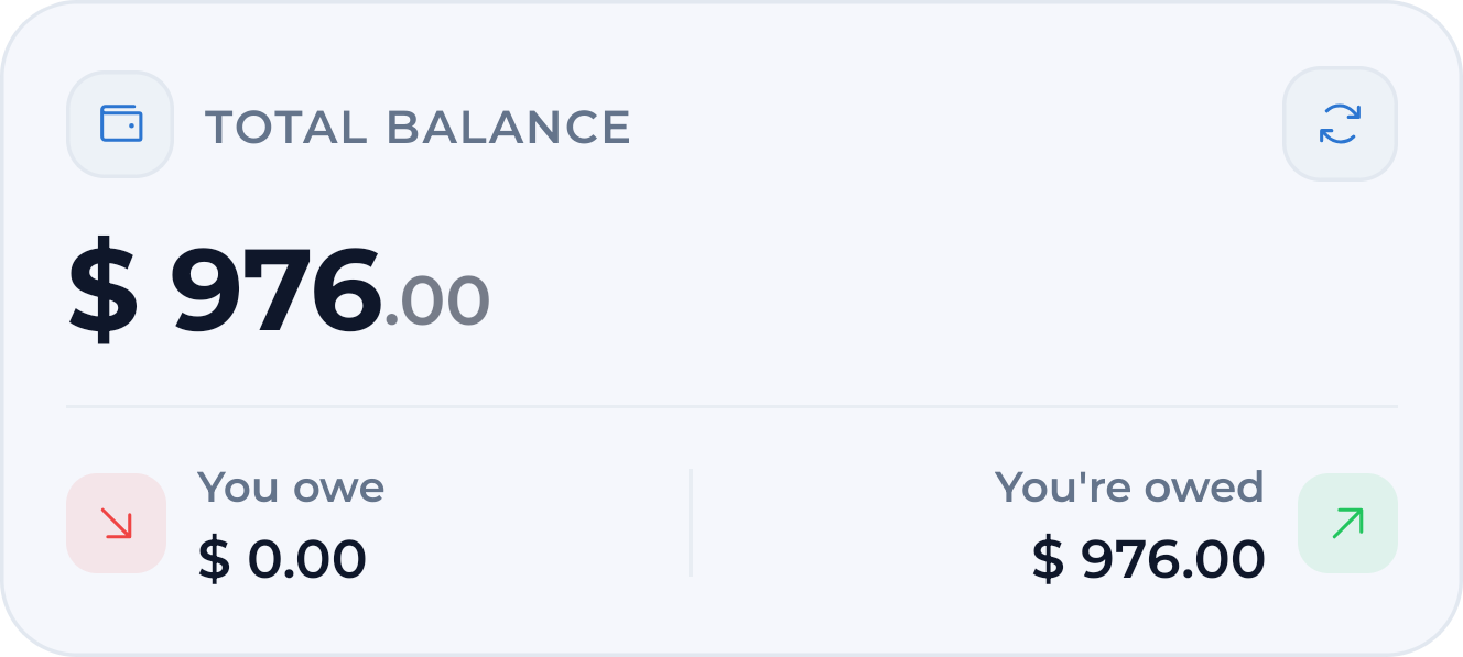 Total balance overview