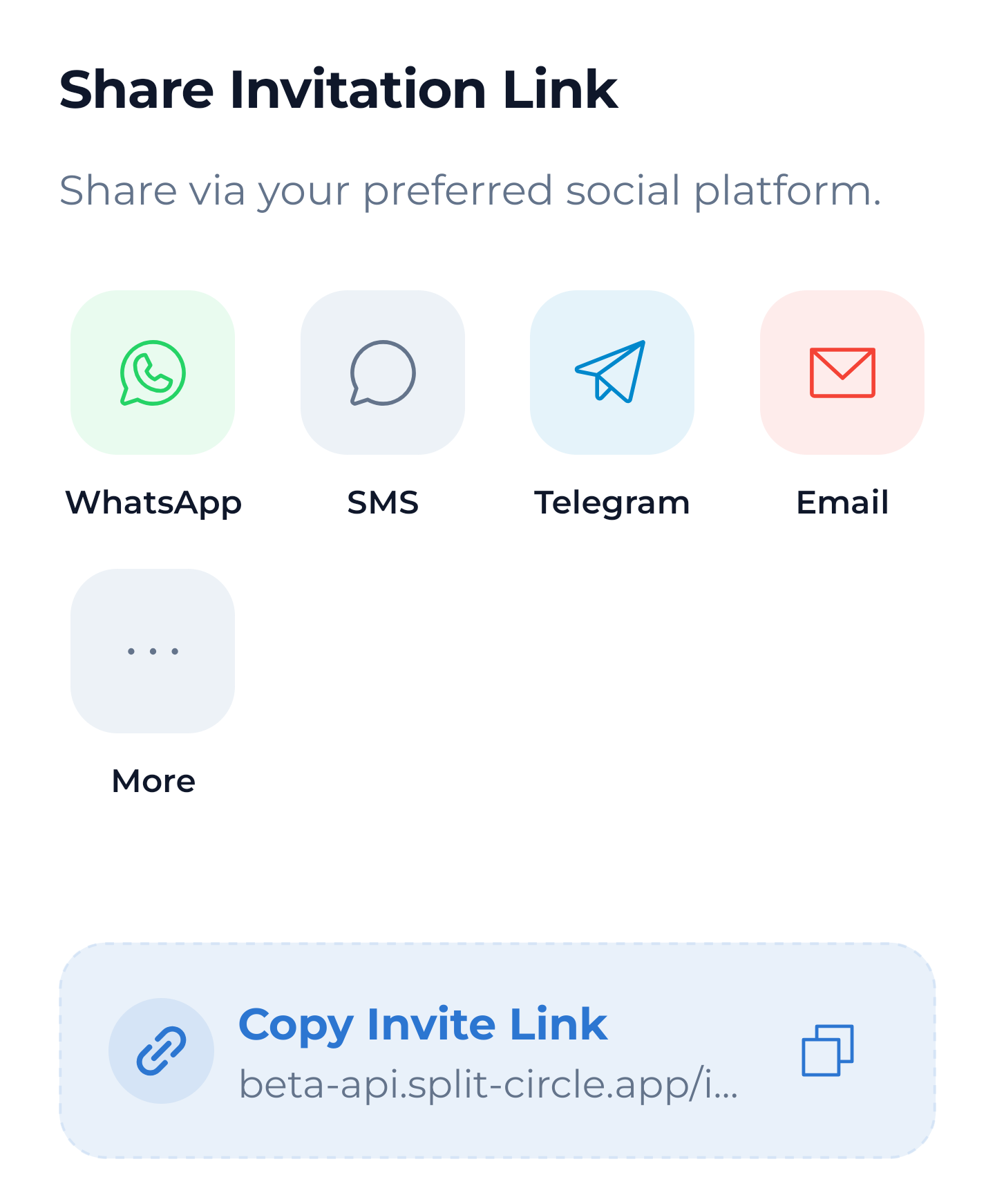 Invite members via share link